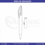 CANETA DE METAL C/ DETALHE PRETO CM0105
