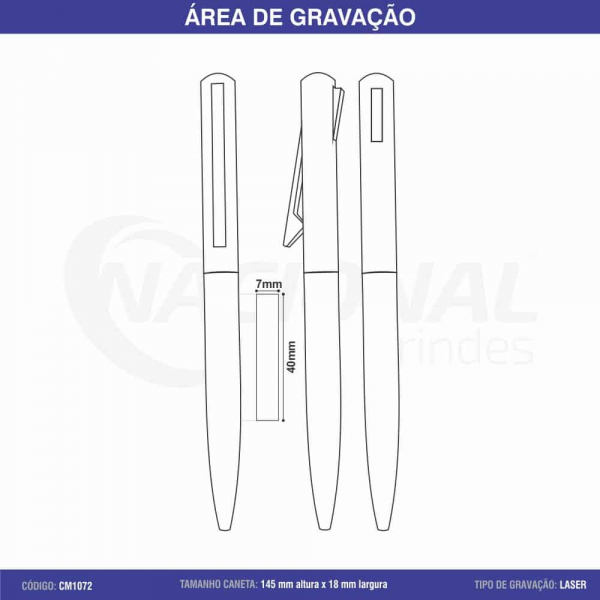 CANETA METAL CM01072..