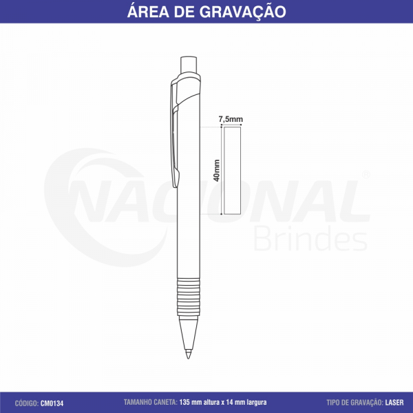 CANETA METAL CM0134
