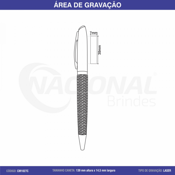 CANETA METAL CM1027C