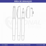 CANETA DE METAL C/ DETALHE PRATA ROLLER CM1027SR