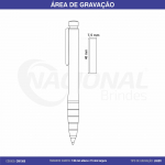 CANETA DE METAL C/ MARCA TEXTO E CLIP ARREDONDADO CM1500