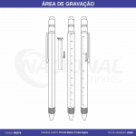 CANETA DE METAL COM PAQUÍMETRO CM207B