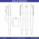 CANETA SEMI-METAL C/ CLIP SUSPENSO CS1033
