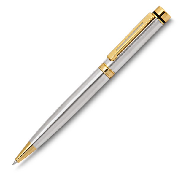 caneta de metal com dourado