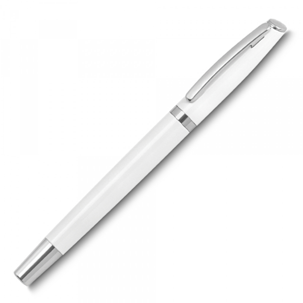 CANETA DE METAL C/ DETALHE PRATA ROLLER CM1027SR
