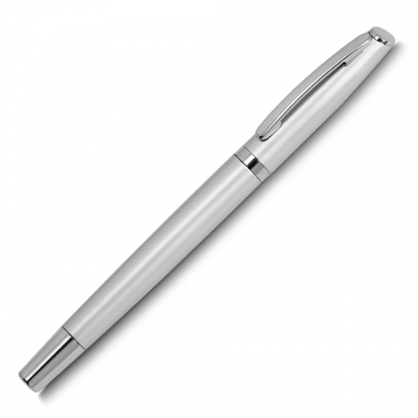 CANETA DE METAL C/ DETALHE PRATA ROLLER CM1027SR