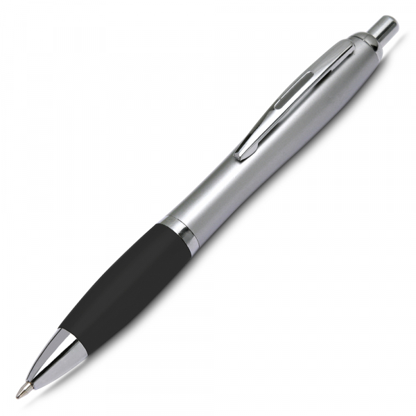 CANETA SEMI-METAL C/ BORRACHA E ANEL CS0009