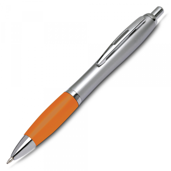 CANETA SEMI-METAL C/ BORRACHA E ANEL CS0009