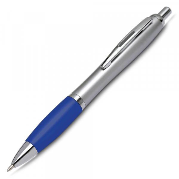 CANETA SEMI-METAL C/ BORRACHA E ANEL CS0009