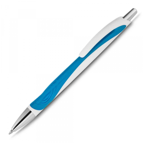CANETA SEMI-METAL C/ DETALHE DE BORRACHA CS1098