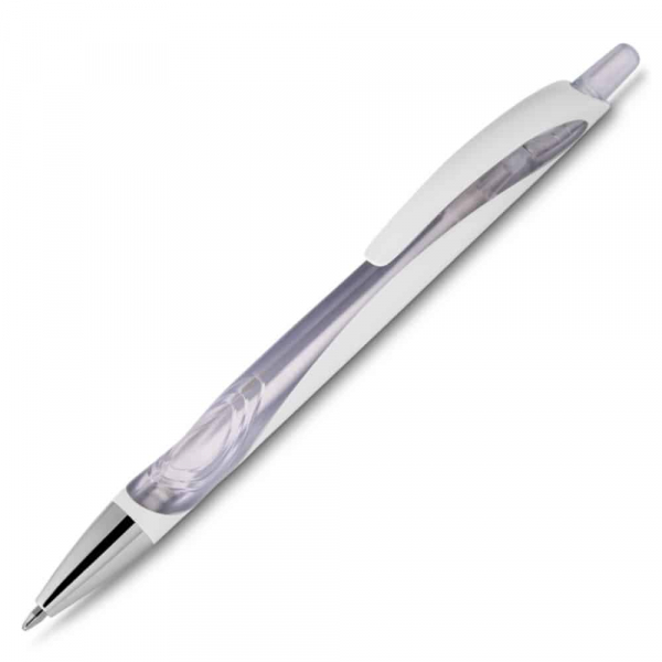 CANETA SEMI-METAL C/ DETALHE DE BORRACHA CS1098