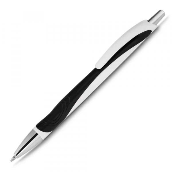 CANETA SEMI-METAL C/ DETALHE DE BORRACHA CS1098