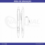 CANETA SEMI-METAL C/ DETALHE DE BORRACHA CS1098