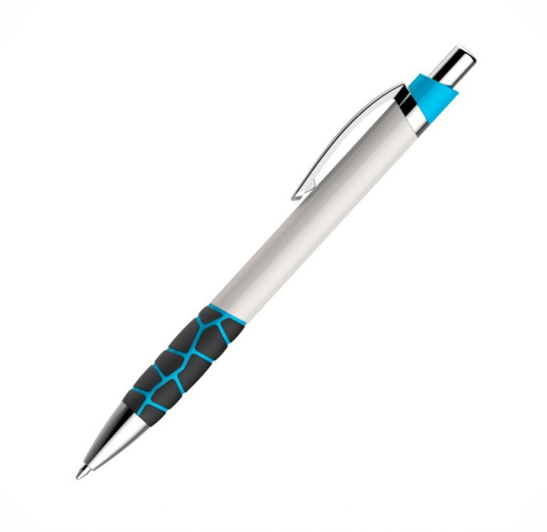 CANETA SEMI-METAL COM DETALHE EMBORRACHADO CS1104