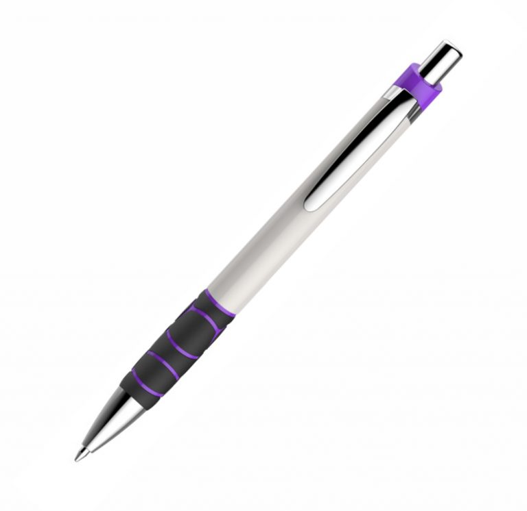 CANETA SEMI-METAL COM DETALHE EMBORRACHADO CS1104