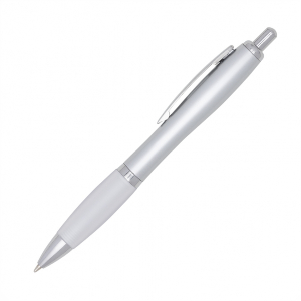 CANETA SEMI-METAL C/ BORRACHA E ANEL CS0009