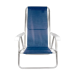 DI2267 Azul Marinho 02 - Caderira Reclinável Com 8 Posições Em Alumínio Cadeira De Praia Personalizada