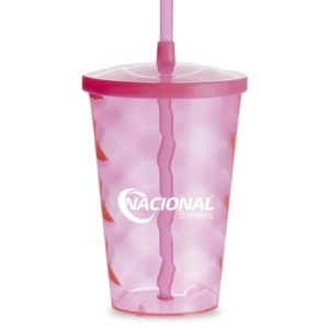 Copo com canudo personalizado