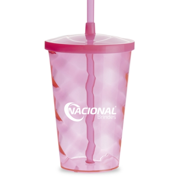 Copo com canudo personalizado