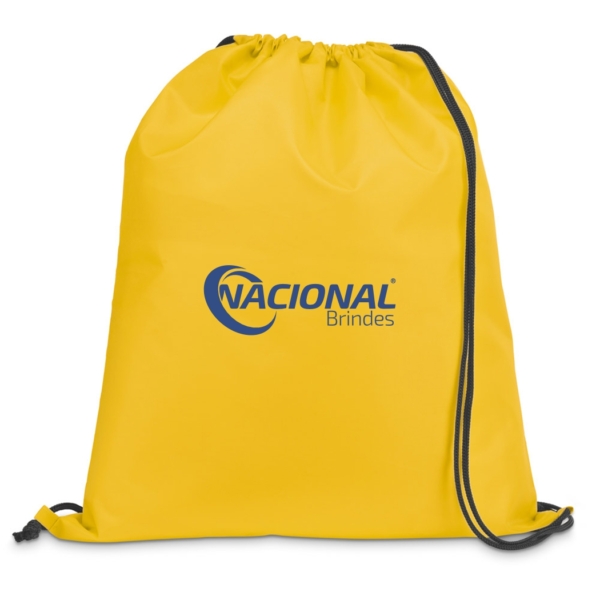 Sacochila amarela personalizada