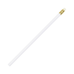 lápis branco com dourado personalizado