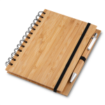 Caderno com capa de bambu