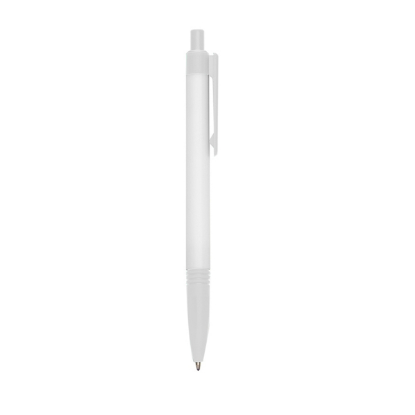 caneta branca detalhe colorido