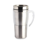 Caneca inox com detalhe baloado em plástico