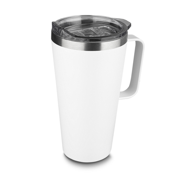 Caneca Inox Com Tampa Transparente