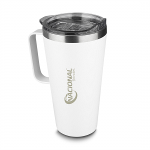 Caneca Inox Com Tampa Transparente