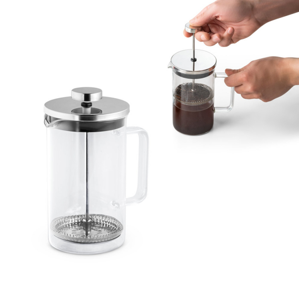 Cafeteira De Vidro Com Tampa Inox