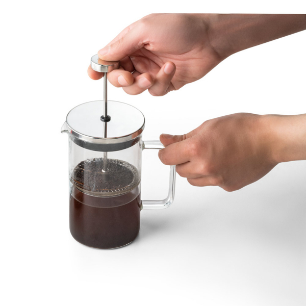 Cafeteira De Vidro Com Tampa Inox