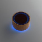Caixa De som com Detalhe em Bambu