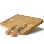 Kit Queijo Com Tábua De Bambu Canelada