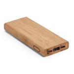 Bateria Portátil Em Bambu