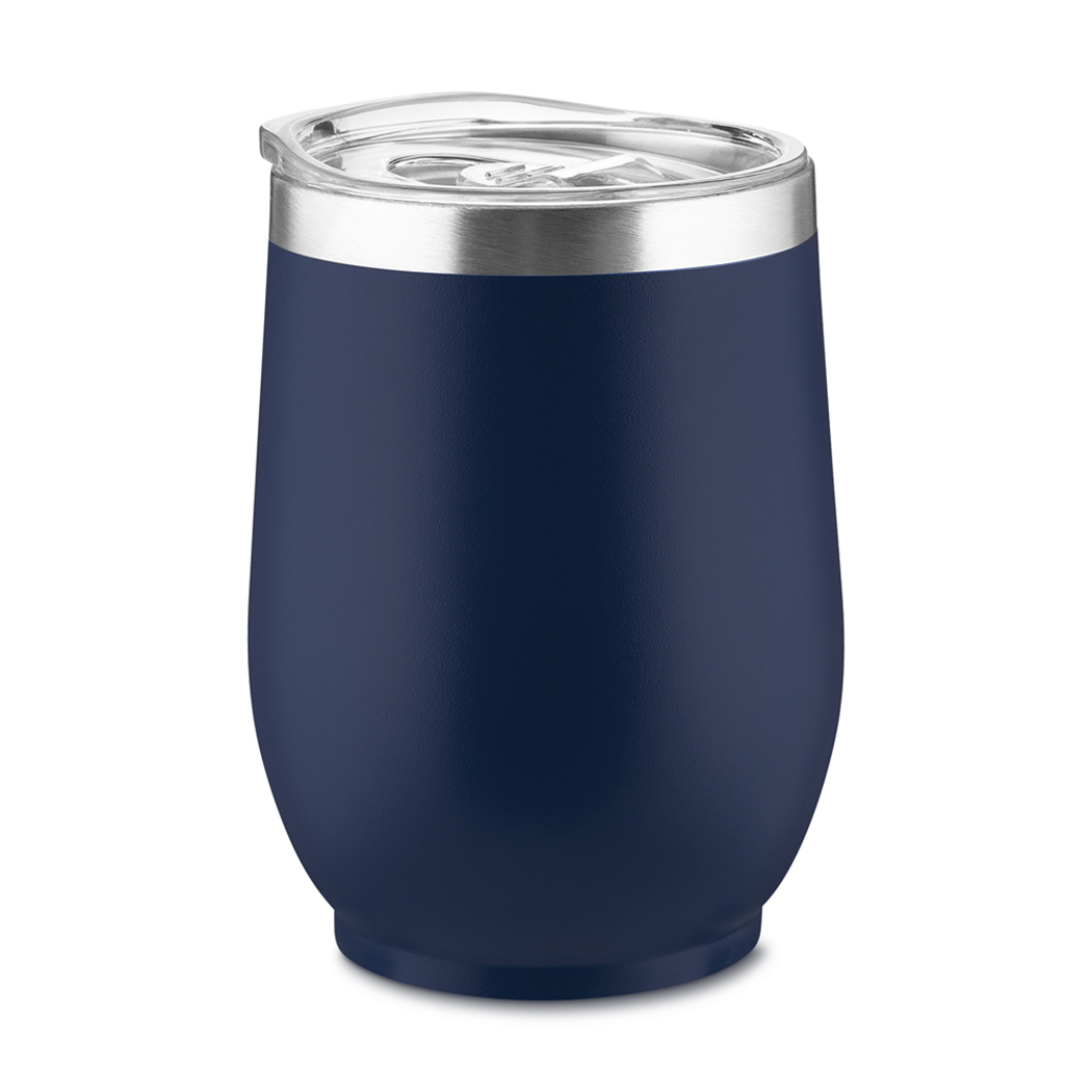 CO9300 Azul Lançamento Copo Térmico Com Detalhe Prateado No Topo Copo térmico personalizado