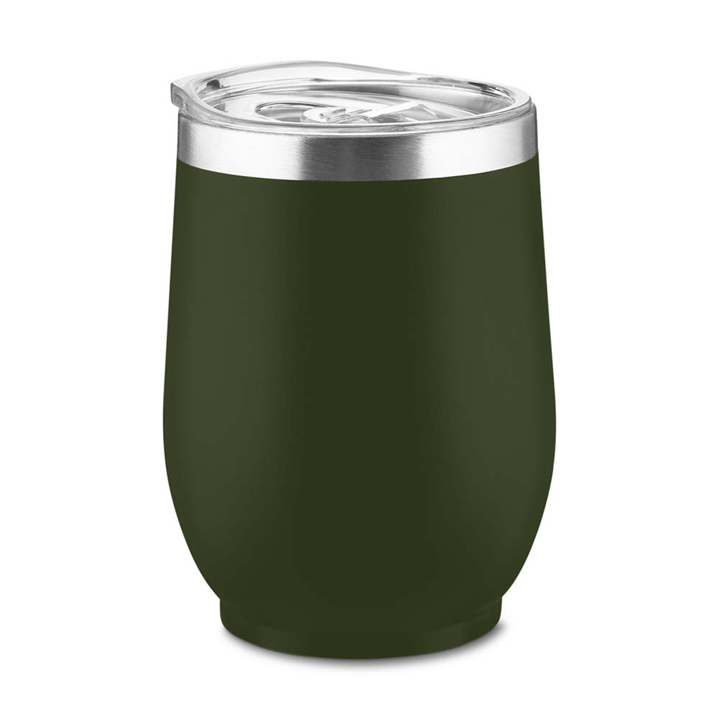 CO9300 Verde Lançamento Copo Térmico Com Detalhe Prateado No Topo Copo térmico personalizado