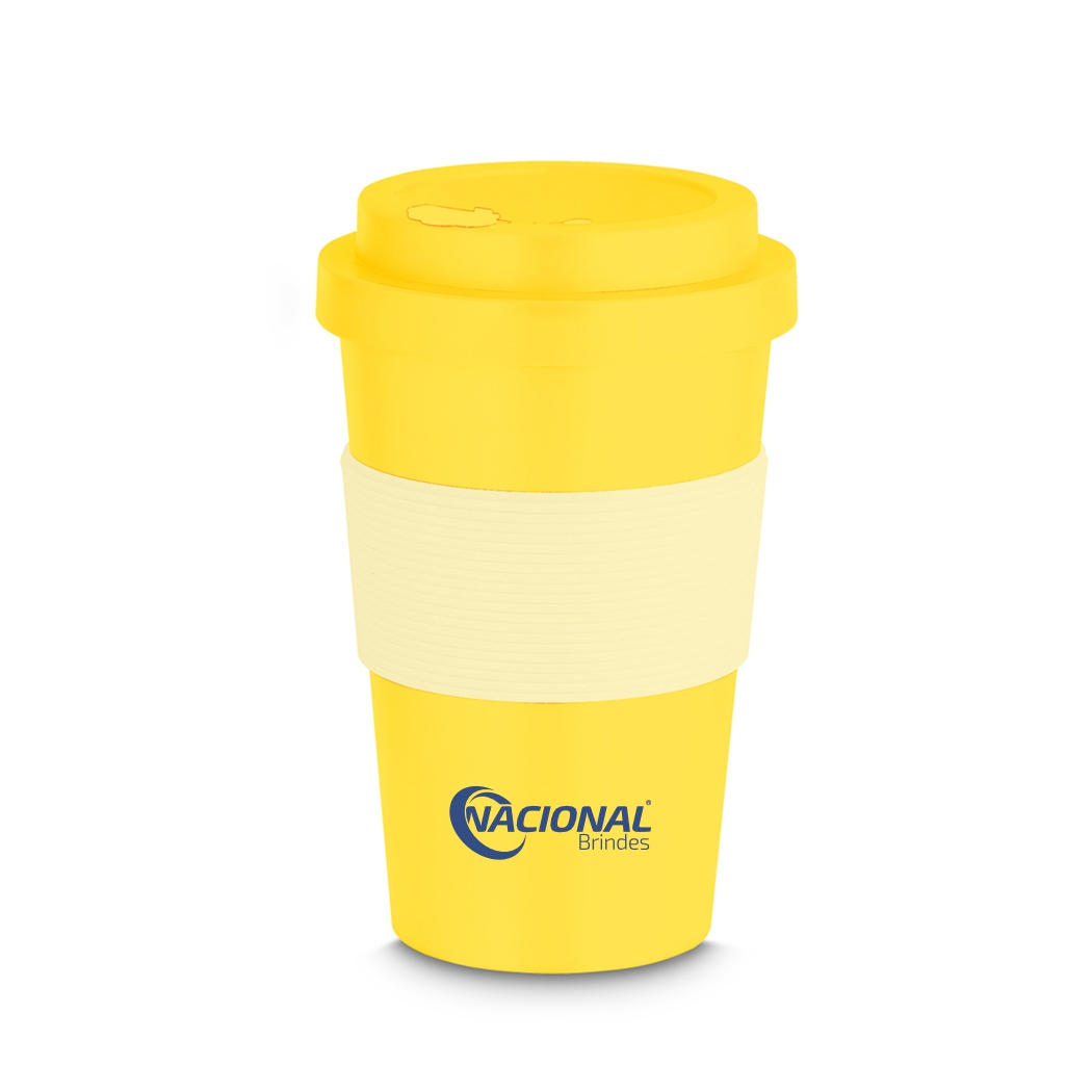 CO0023 - Amarelo - Copo Com Capacidade De 400ml logo Copo Personalizado