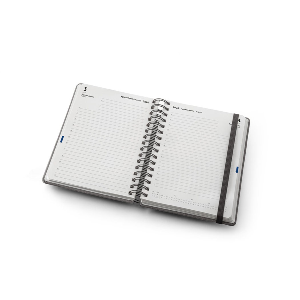 AD6215 2026 03 - Agenda Com Wire-o E Elástico Agenda personalizada