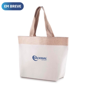 Sacola de algodão e juta personalizada