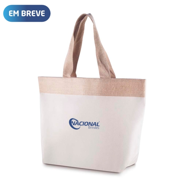 Sacola de algodão e juta personalizada