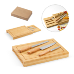 Conjunto Com Tábua E Três Facas