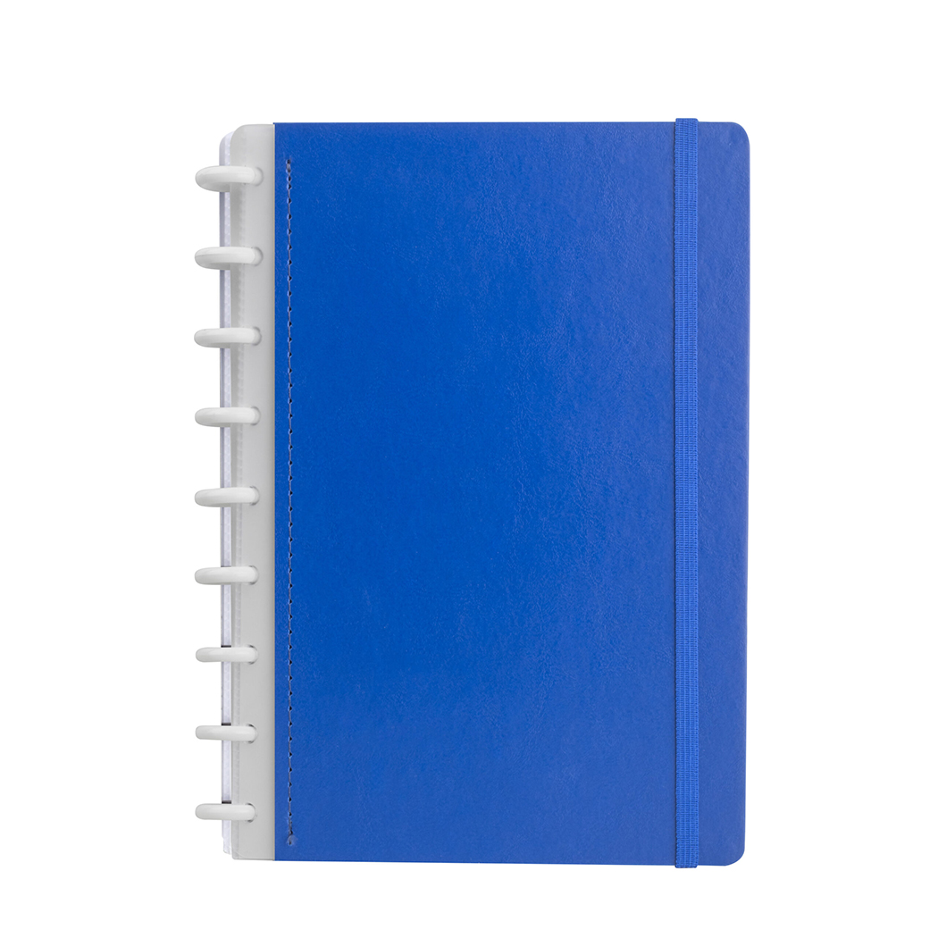 CAD0335- Azul Caderno Em Disco Com Capa Cartonada Caderno Em Disco Personalizado