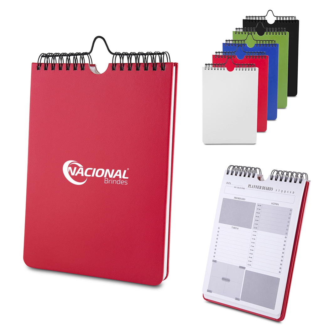 CAD0435 Vermelho 04 Bloco Para Planejamento Diario 01 Bloco agenda personalizado