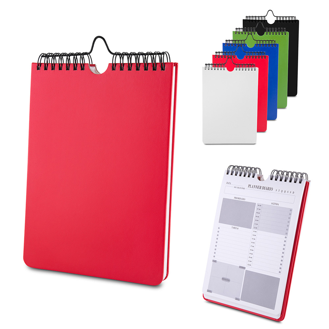 CAD0435 Vermelho 04 Bloco Para Planejamento Diario Bloco agenda personalizado