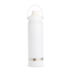 GA9031 Branco Garrafa Térmica Com Detalhe Prateado Garrafa personalizada