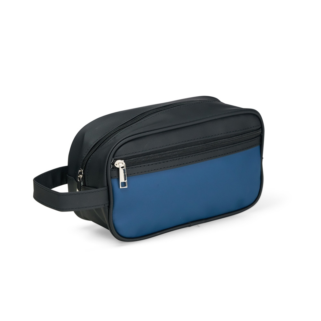 NE9022 Azul 02 Nécessaire Preta Com Detalhe Colorido Nécessaire Personalizada
