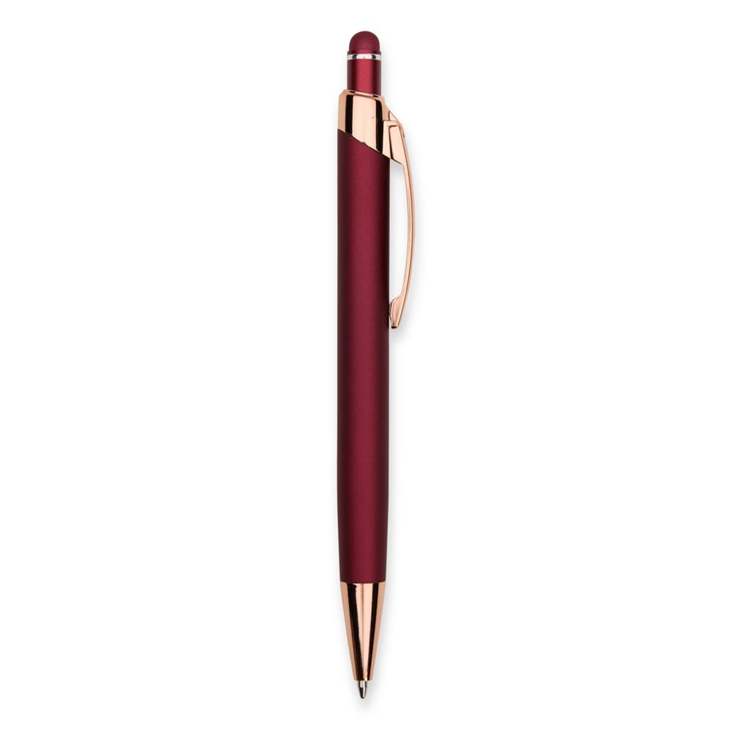 CM6076T Vinho Caneta De Metal Com Revestimento Emborrachado Caneta de Metal Personalizada