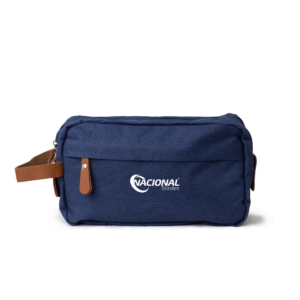 Necessaire Em Poliéster e Couro Sintético